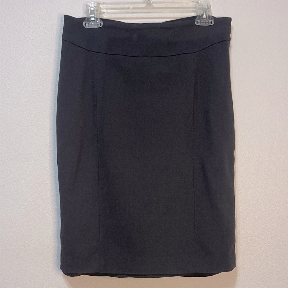 Ann Taylor Classic Charcoal Pencil Skirt Size 10 Waist 16” EUC